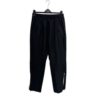 5oaks Men's Black Waterproof Rain Over Pants Black ankle zip size L